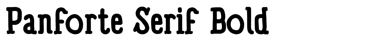 Panforte Serif Bold